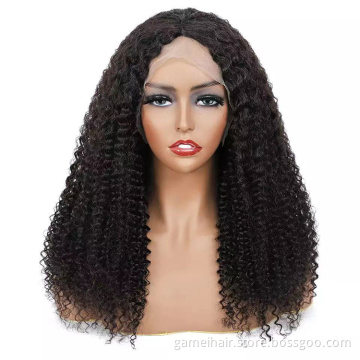 100% Virgin Headband Lace Front Human Hair Wigs for Black Blonde Brazilian Women Swiss Lace Medium Brown Lace Long Deep Wave